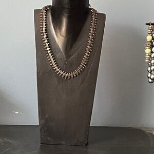 Elegant Gold-Tone Beaded Necklace